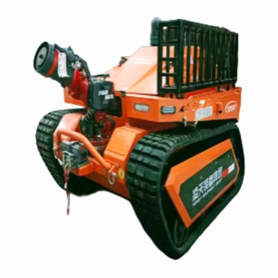 Firefighting Fire-extinguishing Robot 3rd Generation Oil-powered Hydraulic With Water Hose Frame