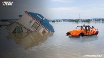 Capaciteit: 6 personen amfibische boot met een wielonderstel